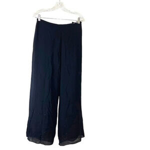 Studio I vintage Fully Lined Plazzo‎ Pants w/beading